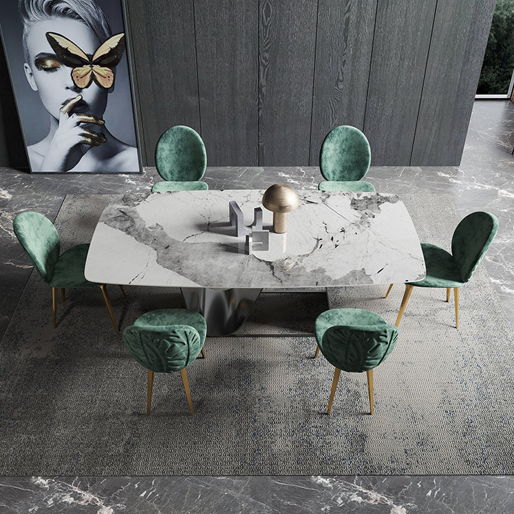 1/4/5/7 Pieces Dining Set Rectangle White Dining Table Set for Home Use