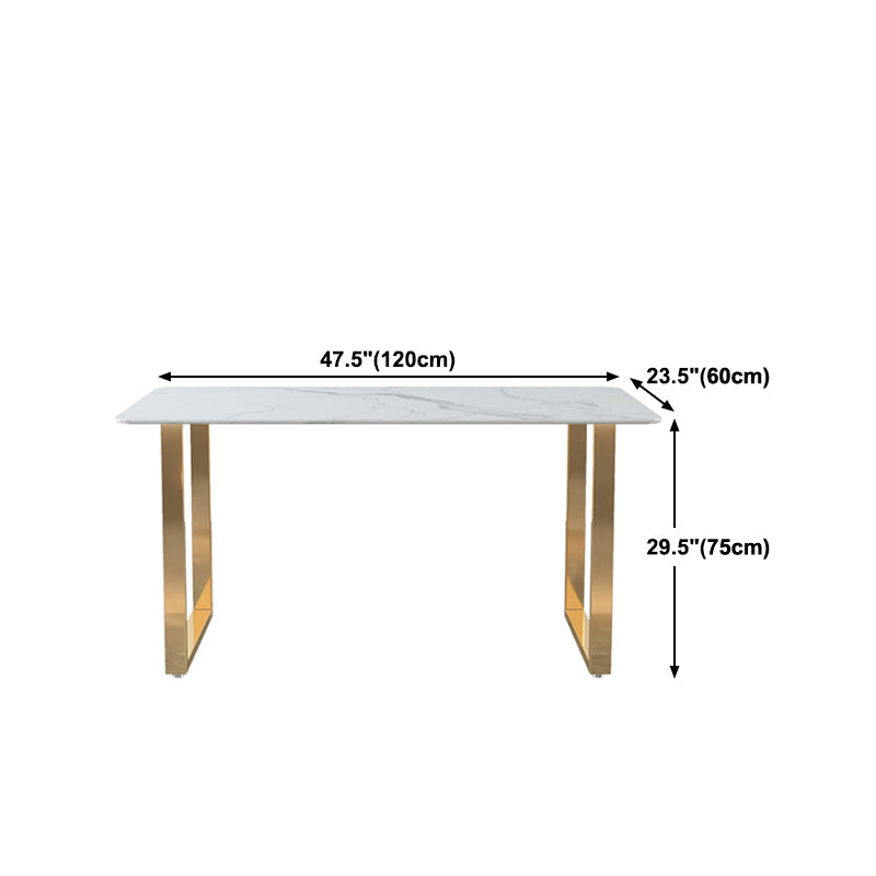Glam 1/2/5 Pieces Dining Set Rectangle Stone Dining Table for Dining Room