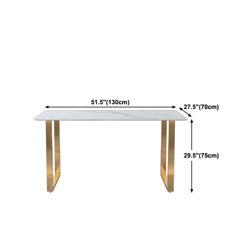 Glam 1/2/5 Pieces Dining Set Rectangle Stone Dining Table for Dining Room