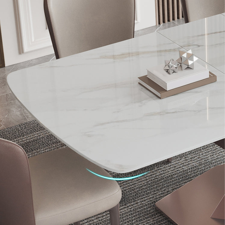 Modern 1/4/5/7 Pieces Scalable Dinette Set with Sintered Stone Rectangle Dining Table Set