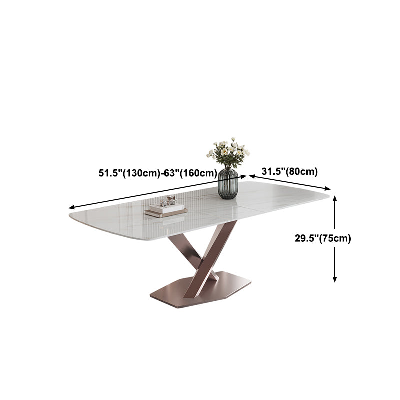 Modern 1/4/5/7 Pieces Scalable Dinette Set with Sintered Stone Rectangle Dining Table Set