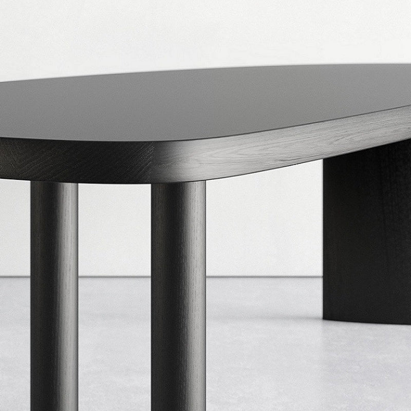 Solid Wood Dining Table Free Form Furniture for Home with Tripod Base