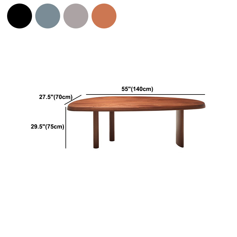 Solid Wood Dining Table Free Form Furniture for Home with Tripod Base