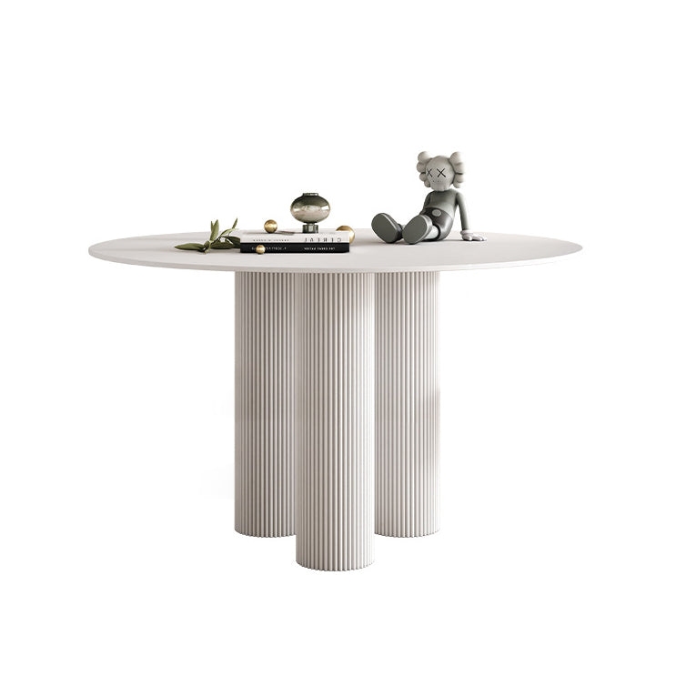Round Dining Table Stone Top Dining Table with MDF Base for Dining Room