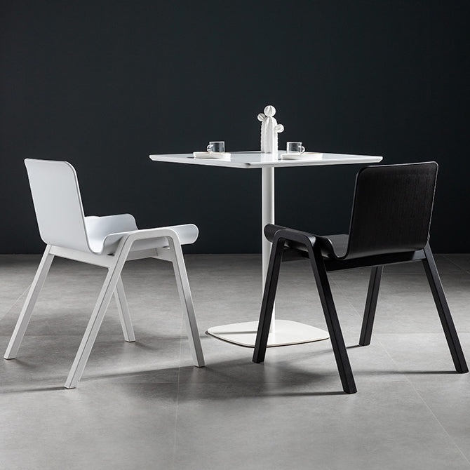 21-inch Metal Industrial Dining Table Square Pine Solid Wood Top Table with Pedestal