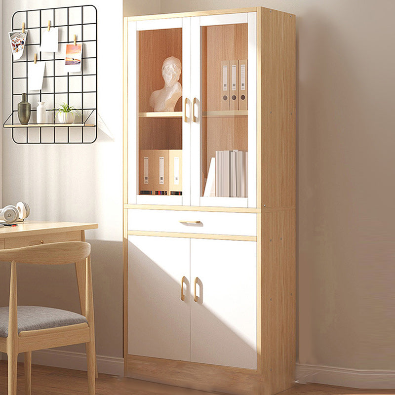 Urban Vertical Standard Bookcase Manufactured Wood Bookshelf with Doors