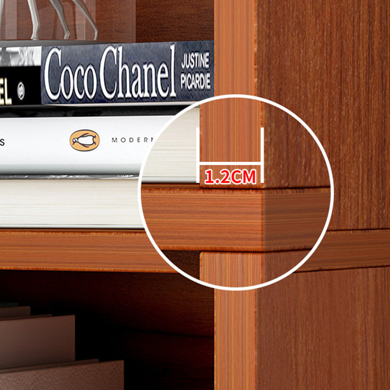 Modern Manufactured Wood Standard Bookshelf Vertical Closed Back Bookcase for Home