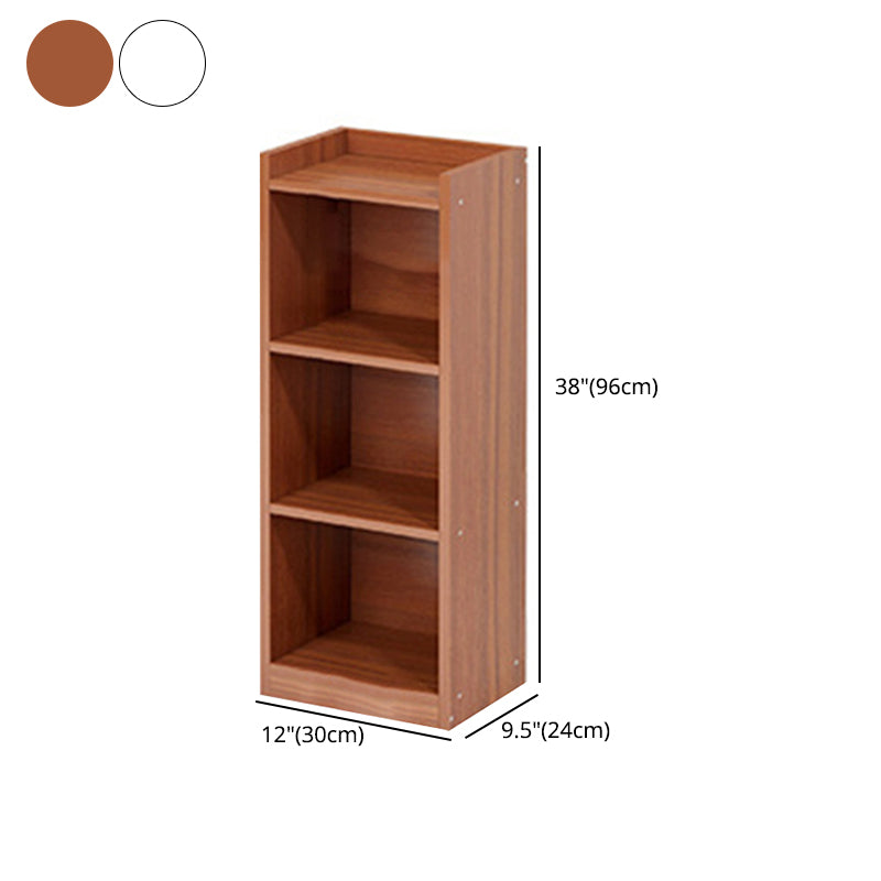 Modern Manufactured Wood Standard Bookshelf Vertical Closed Back Bookcase for Home