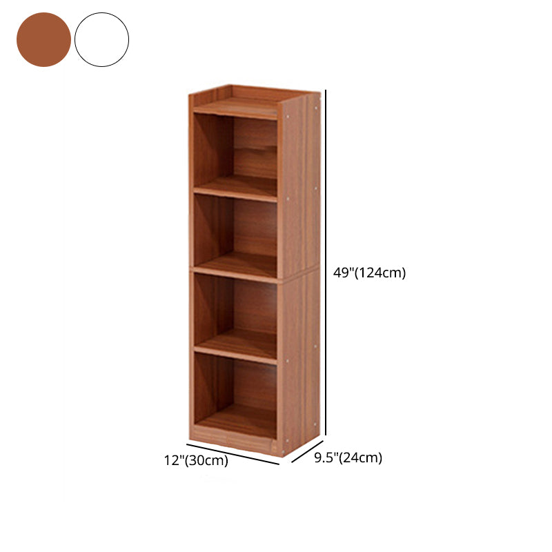 Modern Manufactured Wood Standard Bookshelf Vertical Closed Back Bookcase for Home