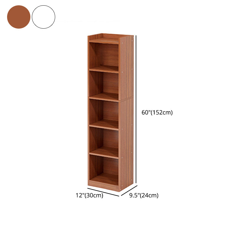 Modern Manufactured Wood Standard Bookshelf Vertical Closed Back Bookcase for Home