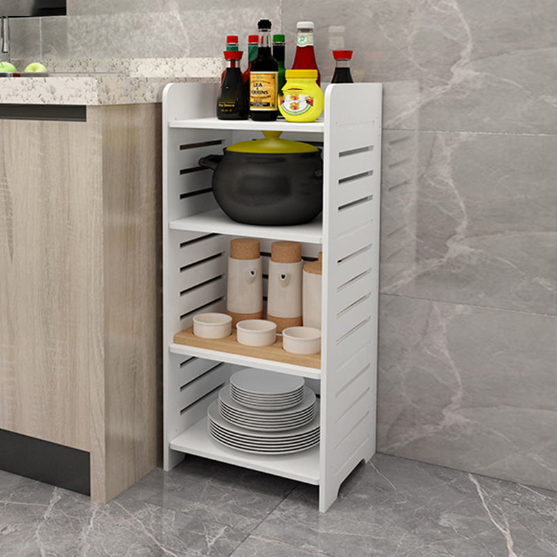 11.81"W Bookcase Contemporary Style Pure White Bookshelf for Home Office