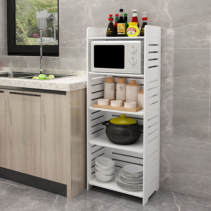 11.81"W Bookcase Contemporary Style Pure White Bookshelf for Home Office