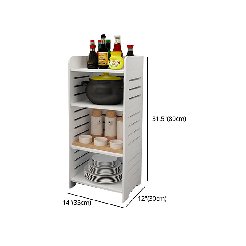 11.81"W Bookcase Contemporary Style Pure White Bookshelf for Home Office