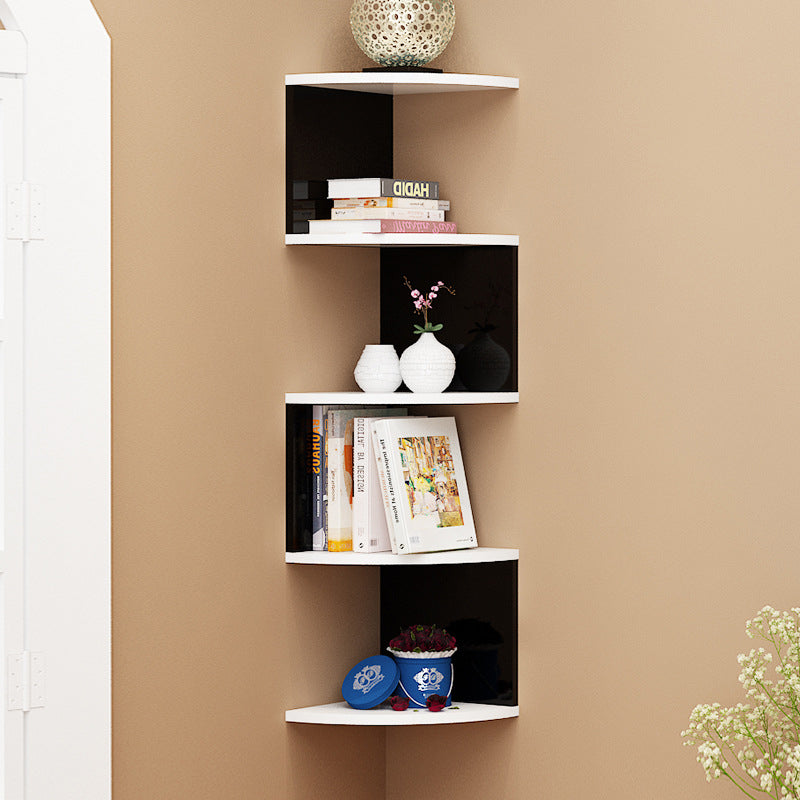 Contemporary Style Wall Mounted Bookcase Engineered Wood Bookshelf