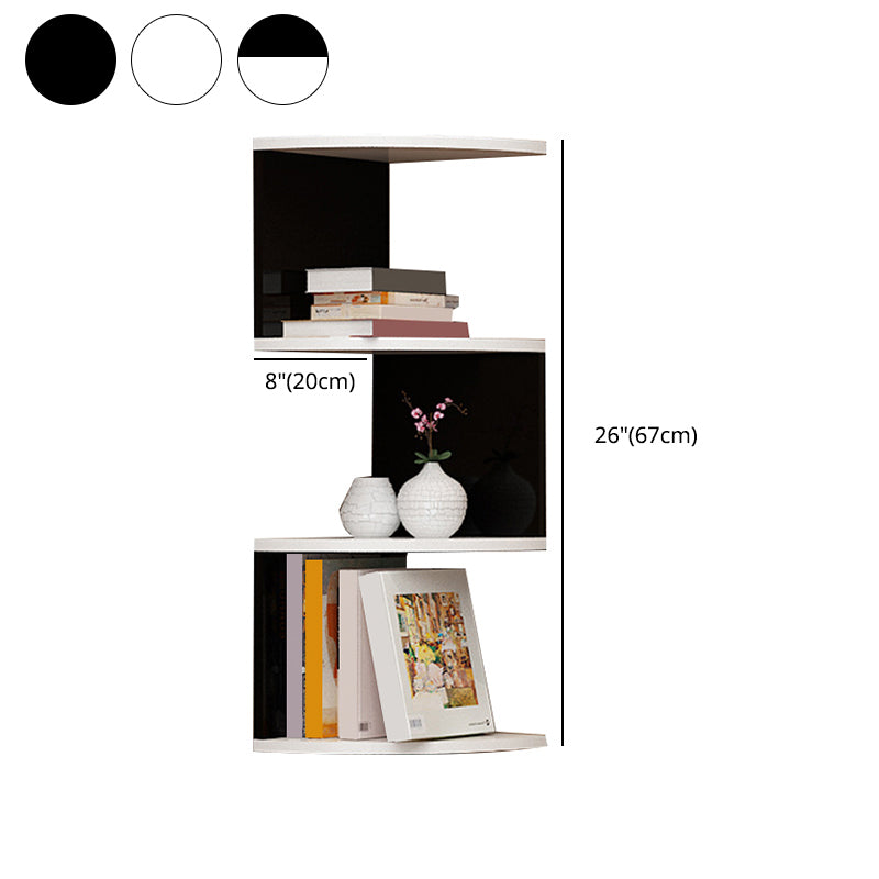 Contemporary Style Wall Mounted Bookcase Engineered Wood Bookshelf