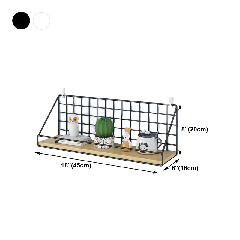 Home Floating Bookcase Modern Metal Bookshelf With Rectangular Shelves