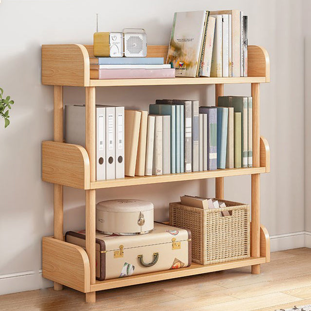 Home Standard Bookcase Modern Wooden Bookshelf with Rectangle Shelves
