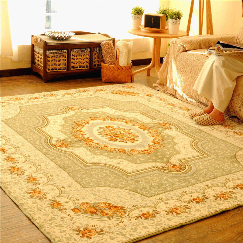 Modern European Style Rug Living Room Carpet Polyester Washable Area Rug