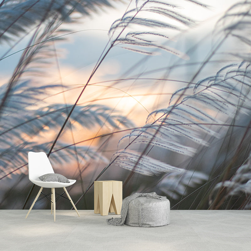 Plants Stain Resistant Wall Mural Washable Wallpaper Sitting Room Wall Mural