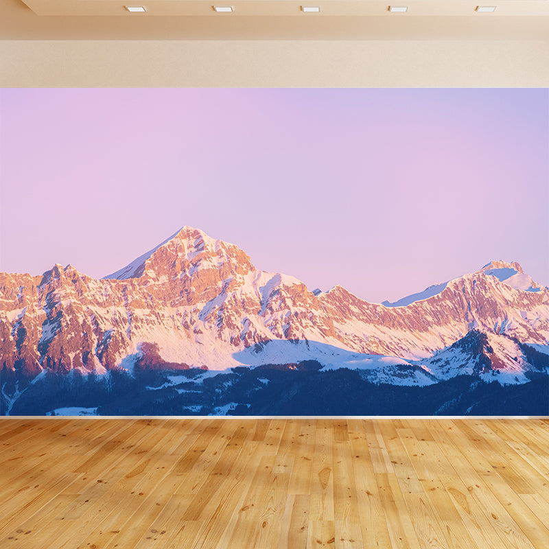 Environment Friendly Resistant Mural Wallpaper Mountain Range Living Room Wall Mural