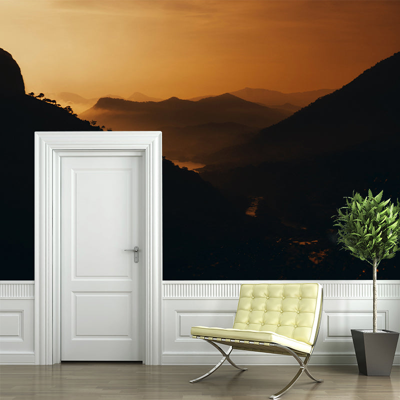Environment Friendly Resistant Mural Wallpaper Mountain Range Living Room Wall Mural