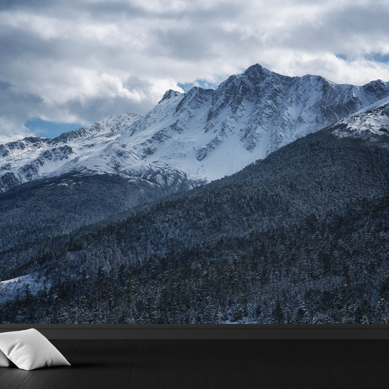 Environment Friendly Resistant Mural Wallpaper Mountain Range Living Room Wall Mural