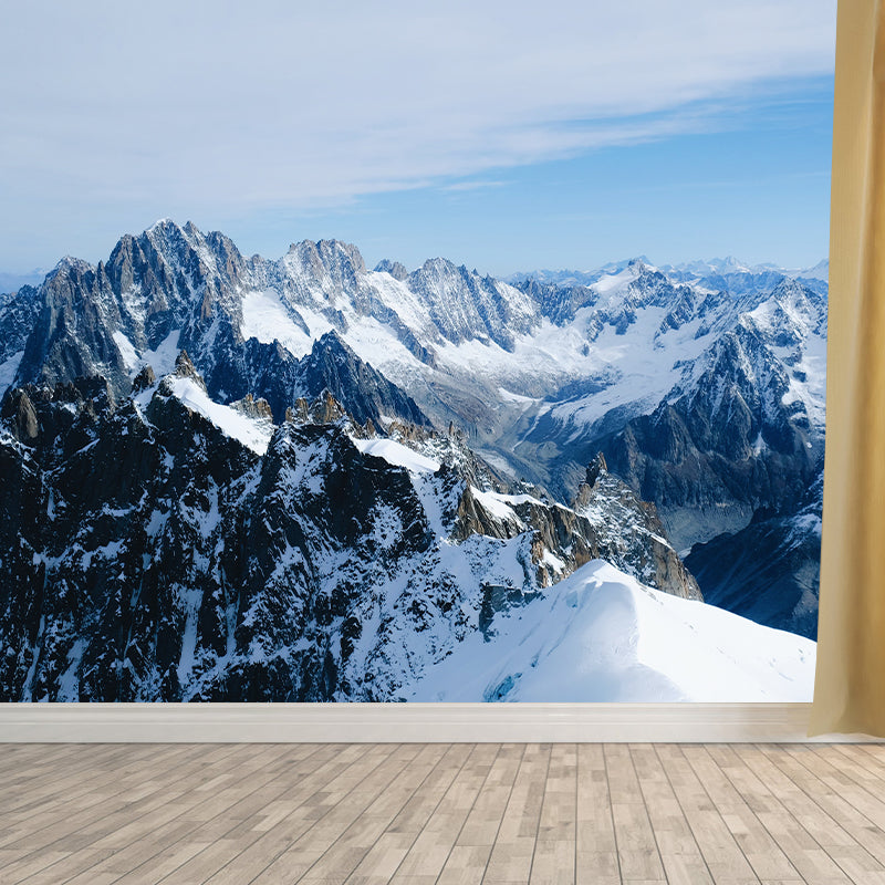 Photography Wall Mural Wallpaper Mountain Range Sitting Room Wall Mural