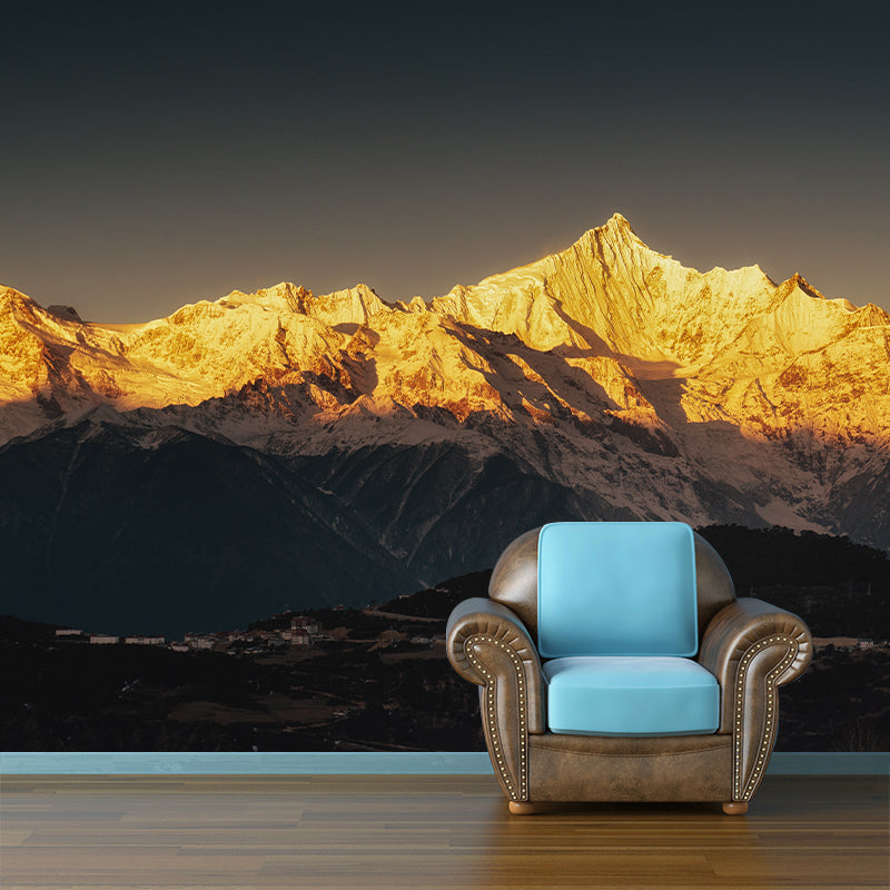 Modern Style Wall Mural Wallpaper Mountain Range Living Room Wall Mural