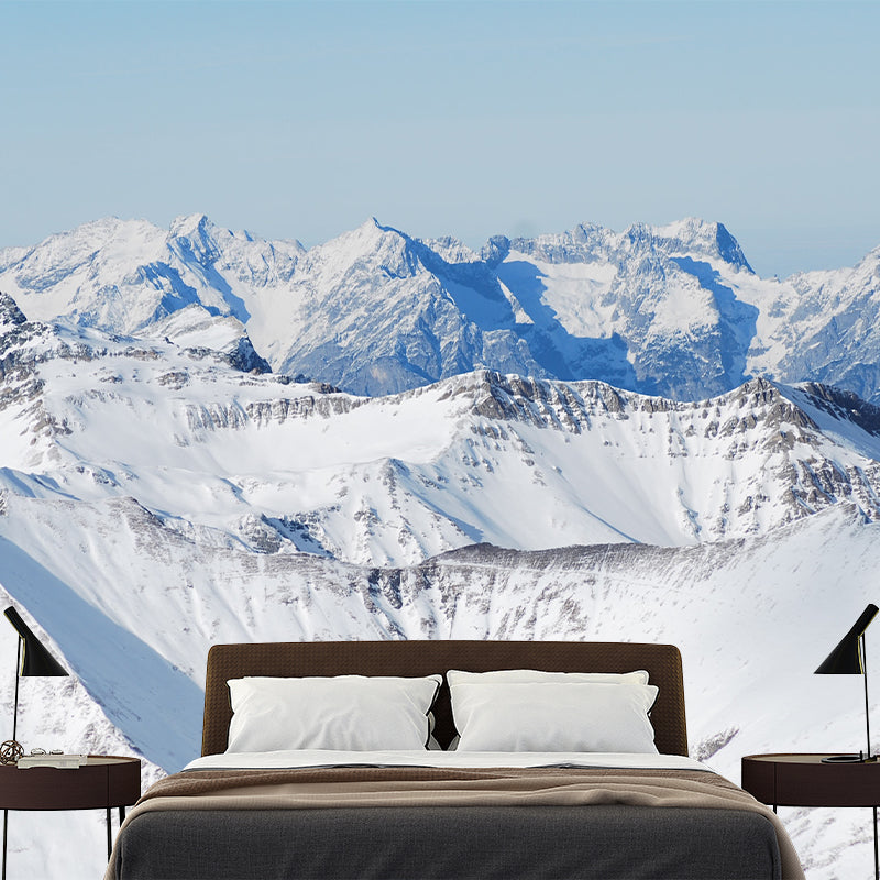 Modern Style Wall Mural Wallpaper Mountain Range Living Room Wall Mural