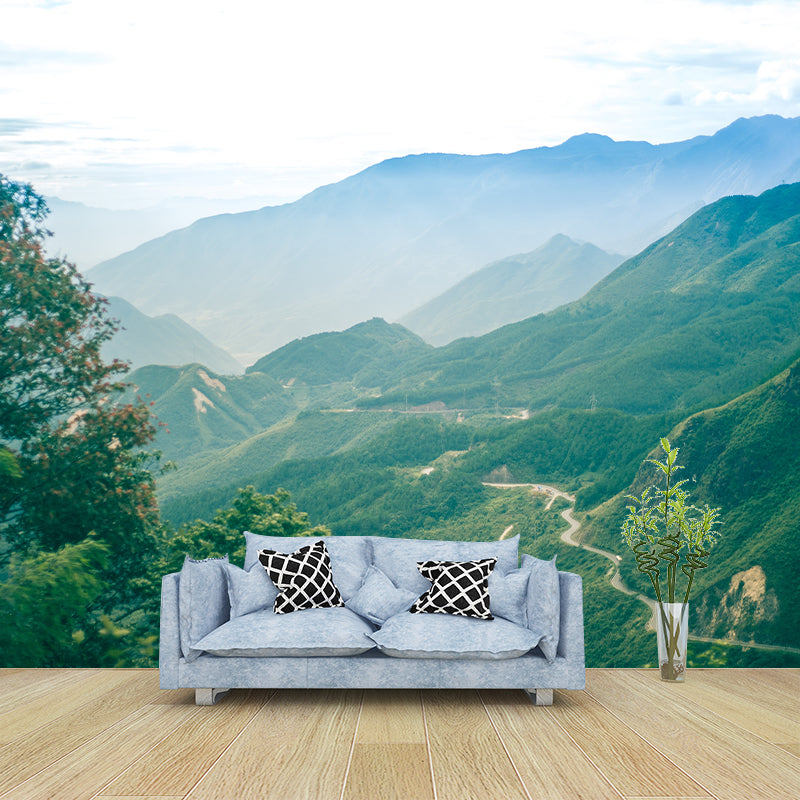 Mountain Range Environment Friendly Resistant Mural Wallpaper Sleeping Room Wall Mural
