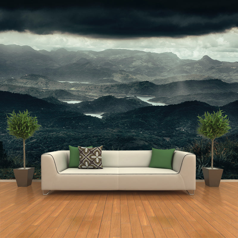 Mural Modern Photography Wallpaper Mountain Range Sitting Room Wall Mural