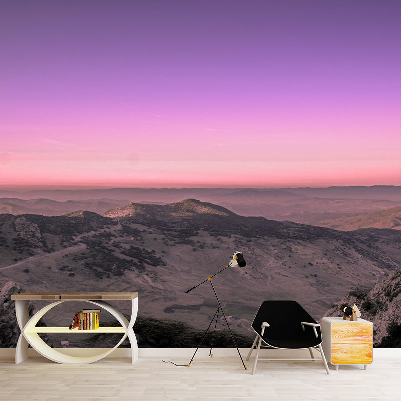 Decorative Photography Mural Wallpaper Mountain Range Indoor Wall Mural