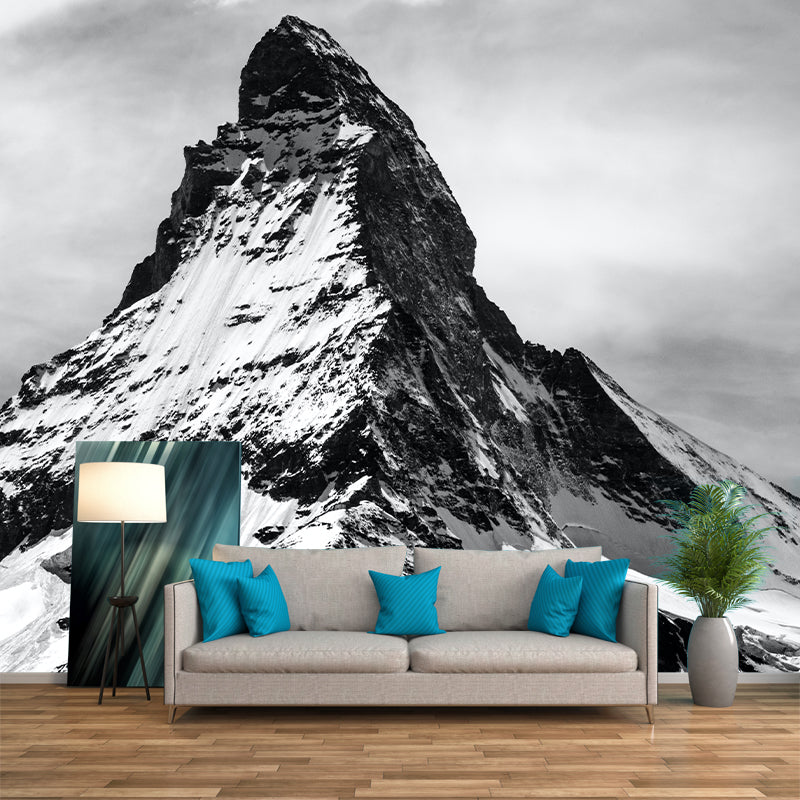 Decorative Photography Mural Wallpaper Mountain Range Indoor Wall Mural