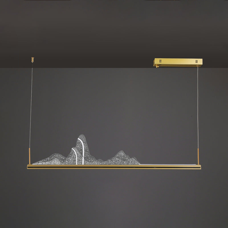 Contemporary Pendant Light for Kitchen Linear Island Pendant Light Metal 1-Light