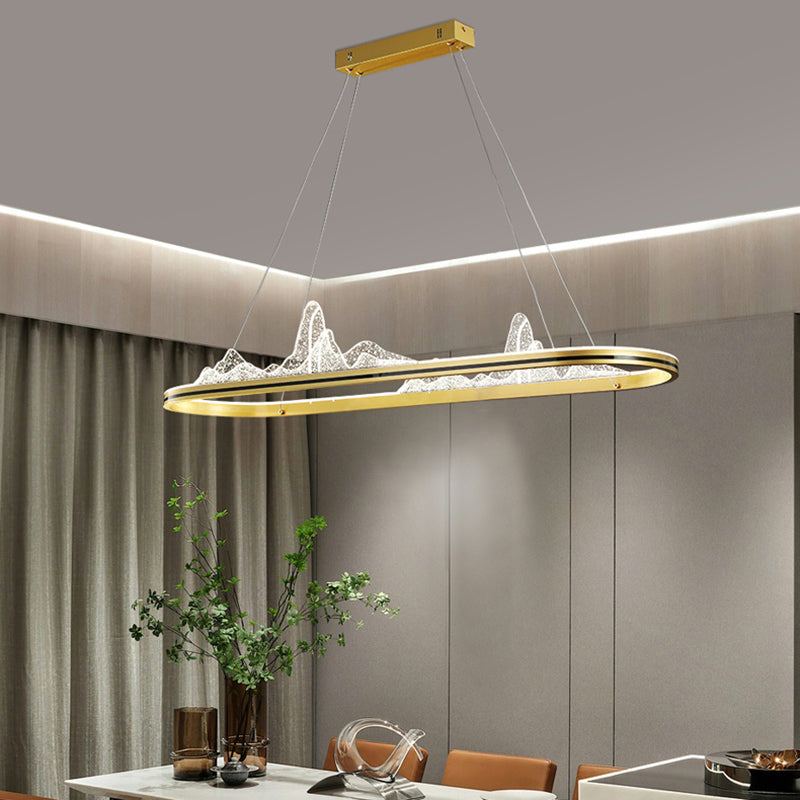 Contemporary Pendant Light for Kitchen Linear Island Pendant Light Metal 1-Light