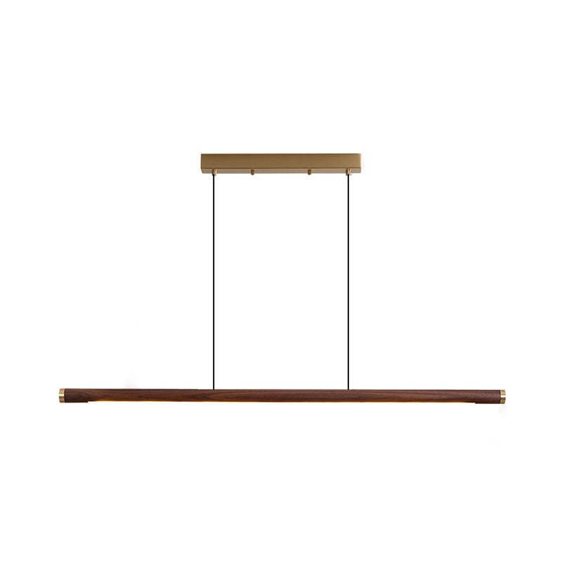 Modern Pendant Lighting for Kitchen Island Linear Island Pendant Light Wood 1-Light