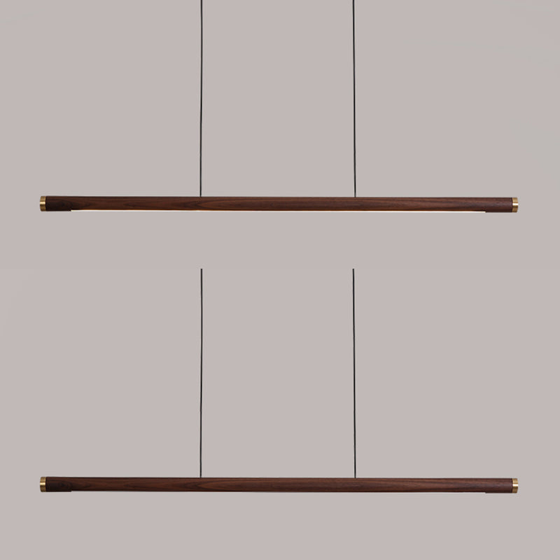 Modern Pendant Lighting for Kitchen Island Linear Island Pendant Light Wood 1-Light