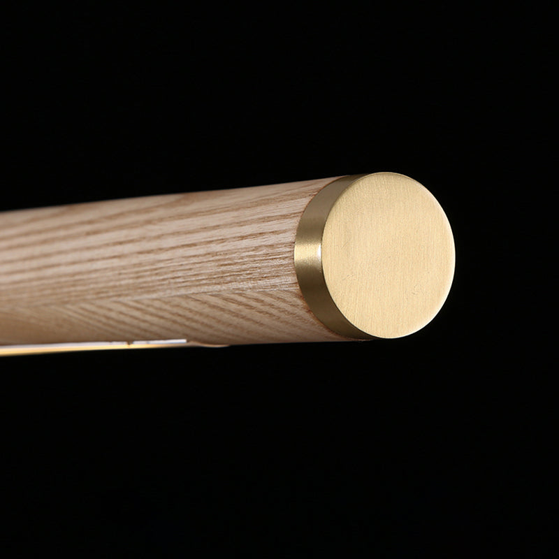 Modern Pendant Lighting for Kitchen Island Linear Island Pendant Light Wood 1-Light