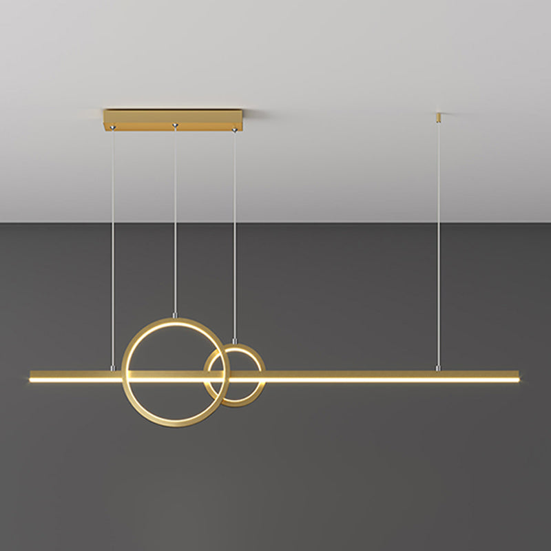 Contemporary Island Light Geometric Metal 3 Light Island Lights in Black