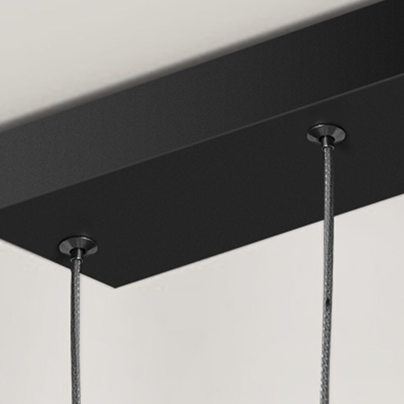 Contemporary Island Light Geometric Metal 3 Light Island Lights in Black