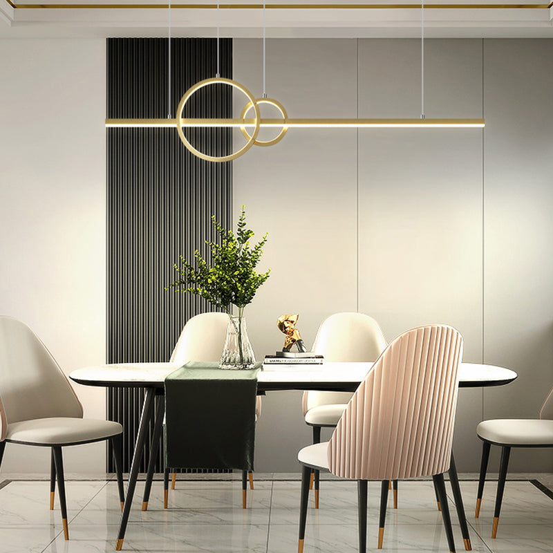 Contemporary Island Light Geometric Metal 3 Light Island Lights in Black
