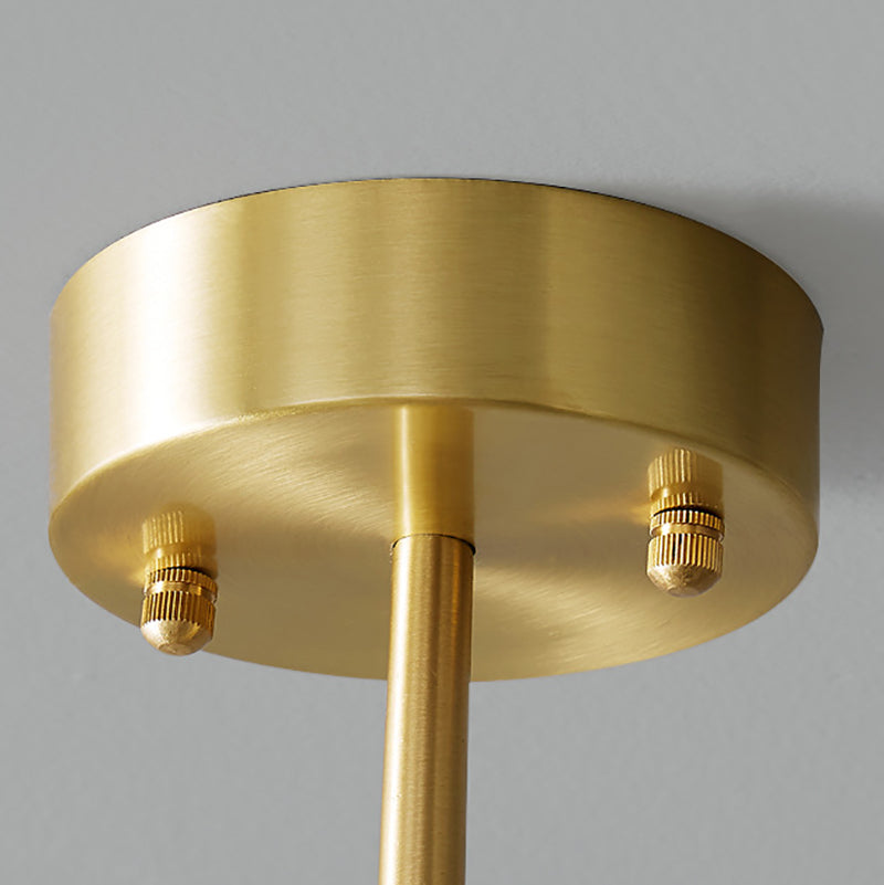 Gold Island Lights Modern Multi-Head Geometry Restaurant Hanging Lamps with Glass Shade