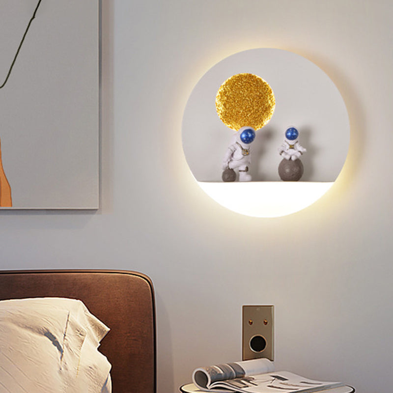 1 Light Geometric Wall Lighting Fixtures Modern Style Metal Wall Lights