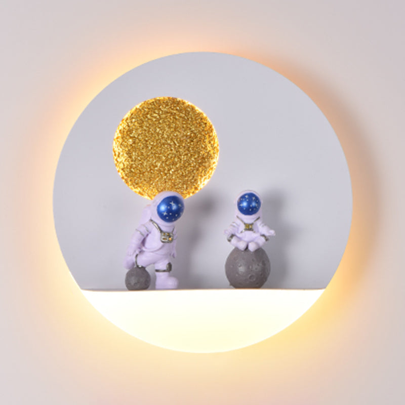 1 Light Geometric Wall Lighting Fixtures Modern Style Metal Wall Lights