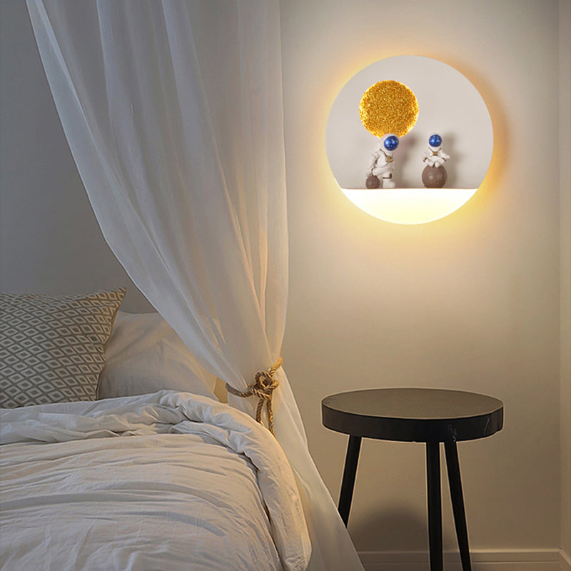 1 Light Geometric Wall Lighting Fixtures Modern Style Metal Wall Lights