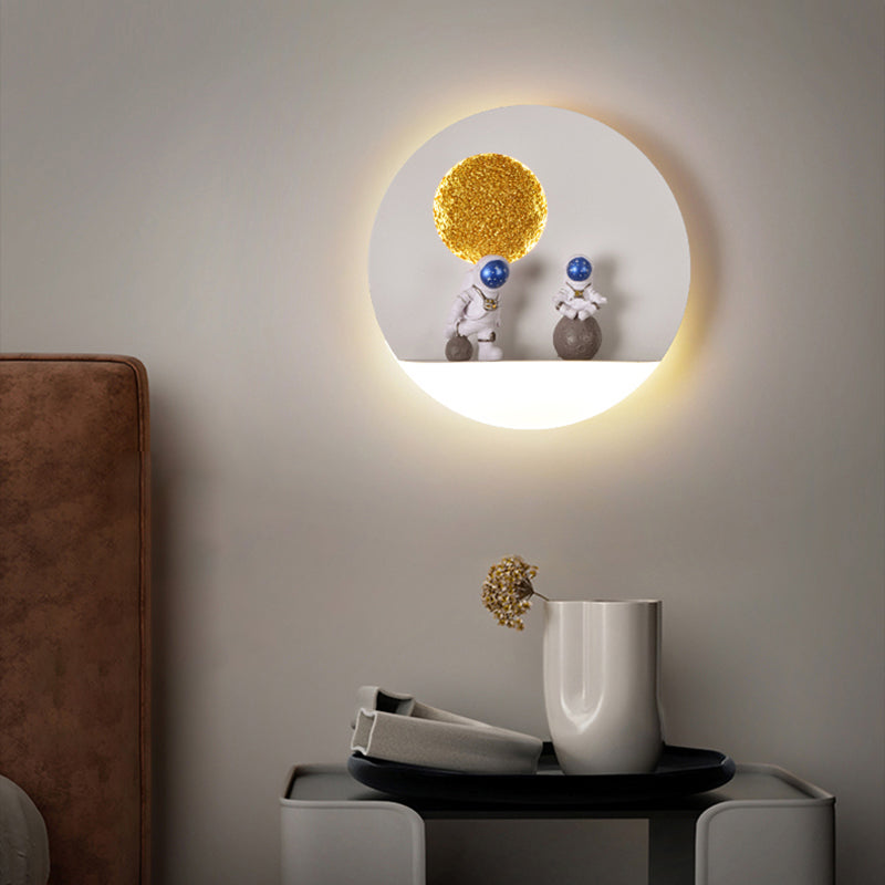 1 Light Geometric Wall Lighting Fixtures Modern Style Metal Wall Lights