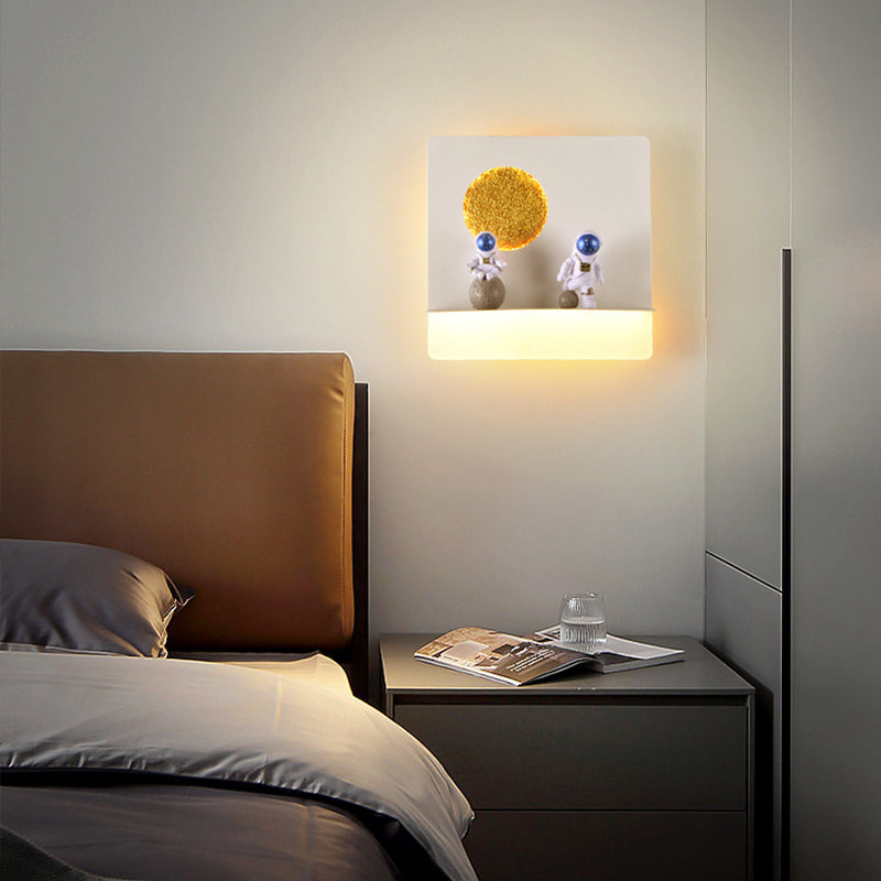 1 Light Geometric Wall Lighting Fixtures Modern Style Metal Wall Lights