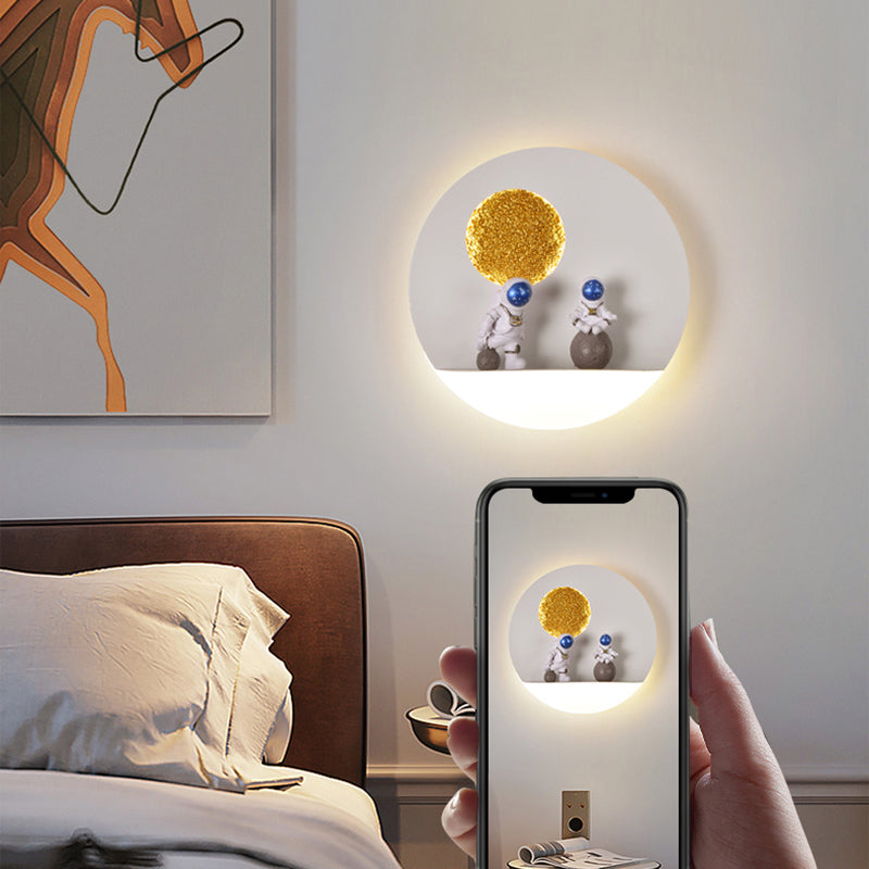 1 Light Geometric Wall Lighting Fixtures Modern Style Metal Wall Lights