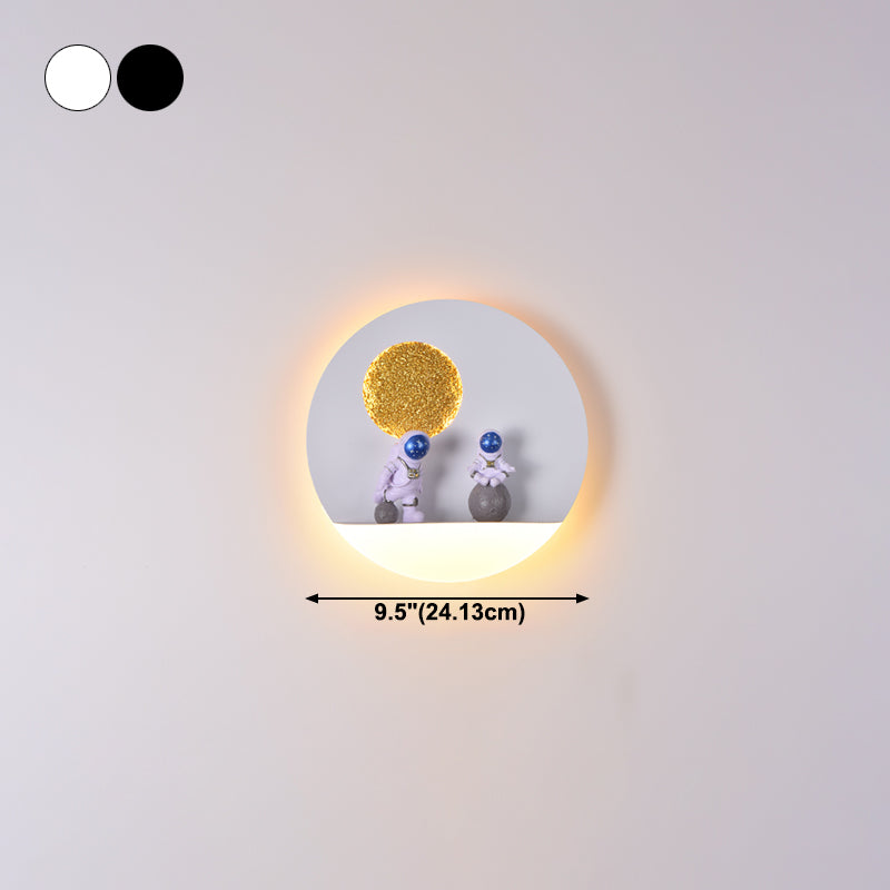 1 Light Geometric Wall Lighting Fixtures Modern Style Metal Wall Lights