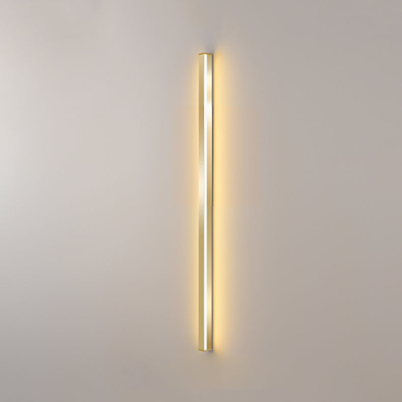 Linear Shape Metal Wall Light Modern Style Single Light Wall Lighting Idea